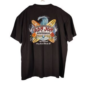 Ron Jon Surf Shop tshirt mens 2XL XXL black graphic tee long beach island